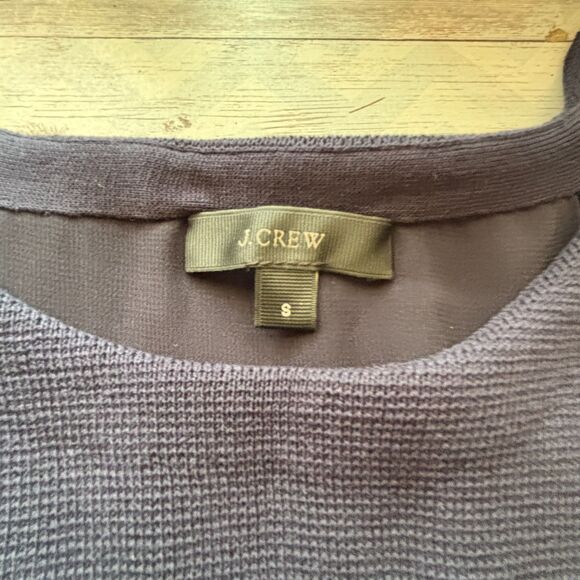 J. Crew Collection Navy Chiffon Fringe Sweater Top Size S - Picture 6 of 8